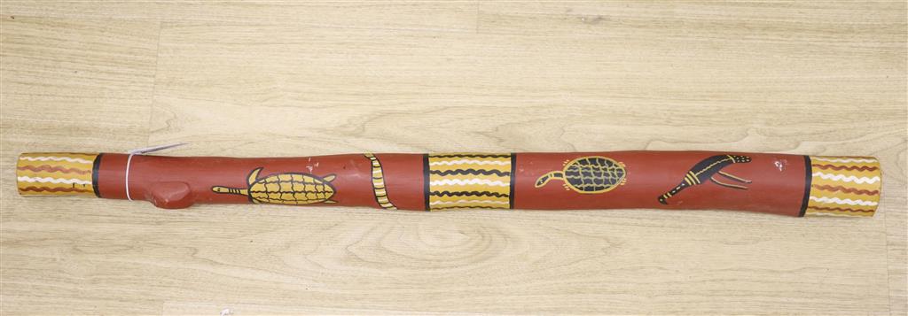 An Australian Didgeridoo, circa 1970, length 1.2 metres